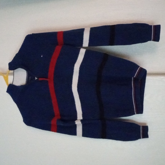 💥 Tommy Hilfiger Boys Zip Neck Jumper Sweater - Picture 1 of 2
